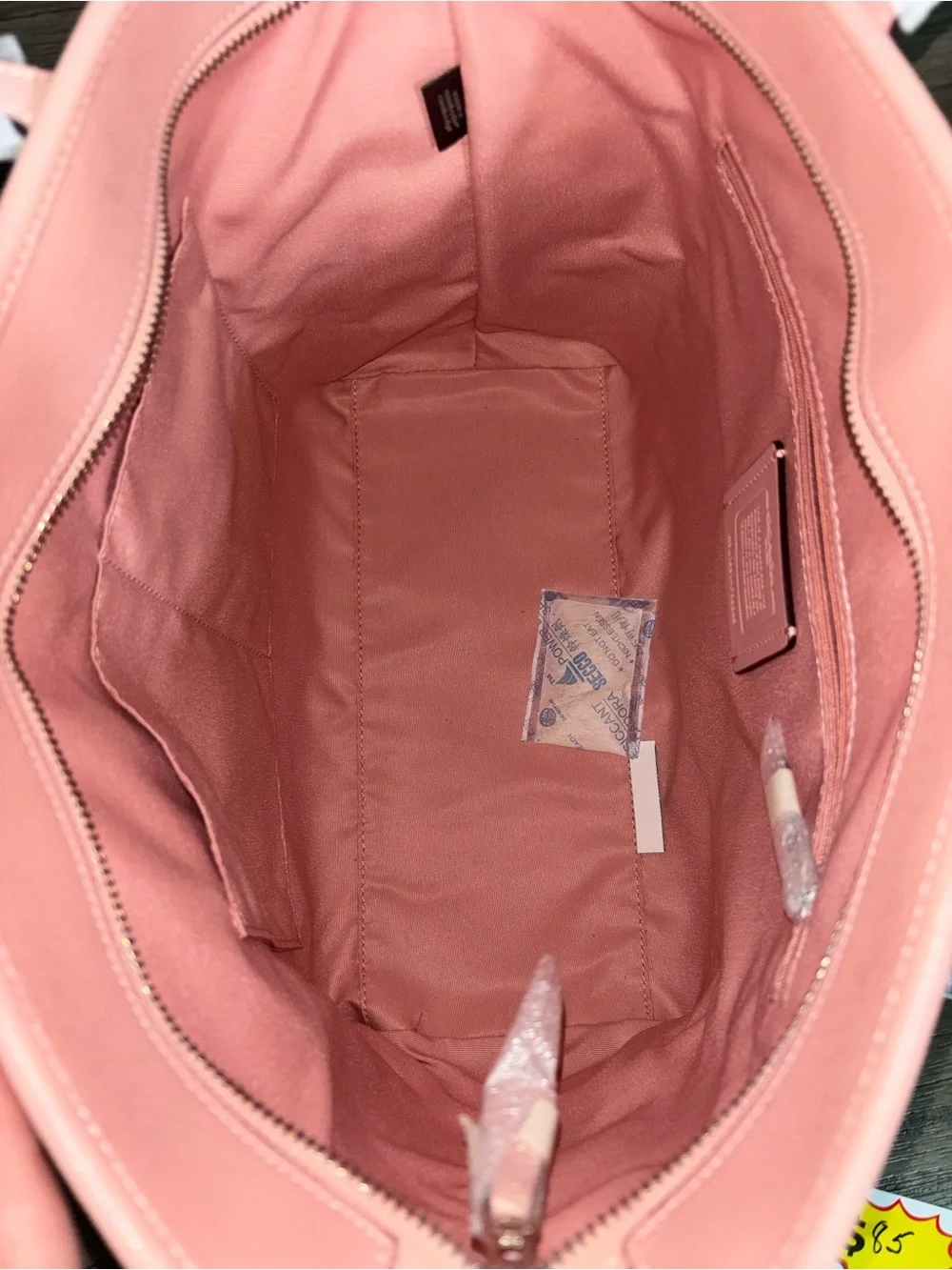 Coach Blush Pink Leather Top-Handle Tote